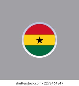 Ilustración de la plantilla de la bandera de Ghana