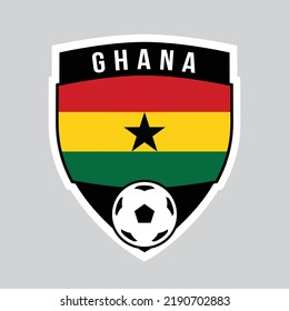 Illustration of Ghana Shield Team Badge for Football Tournament