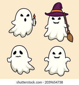 illustration of ghost character vector design