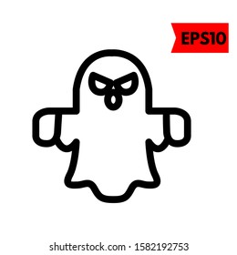 illustration of ghost flat icon