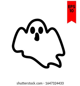 illustration of ghost flat icon