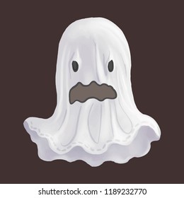Illustration of a ghost icon vector for Halloween