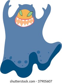 illustration of ghost on white
