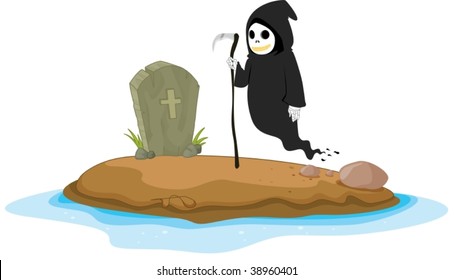 illustration of ghost on white