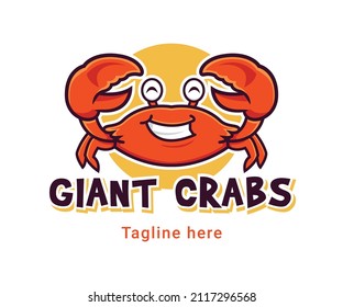 Illustration Giant Crab Seafood Logo Stock Vector (Royalty Free ...