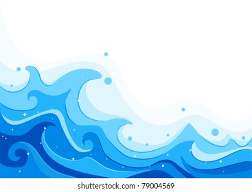 Illustration of Giant Sea Waves