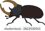 Illustration of a giant stag beetle with large antlers wildlife mandibles entomology coleoptera creature forestry specimen