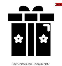 Illustration of gift box glyph