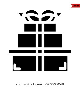 Illustration of gift box glyph