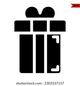 Illustration of gift box glyph