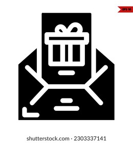 Illustration of gift box glyph