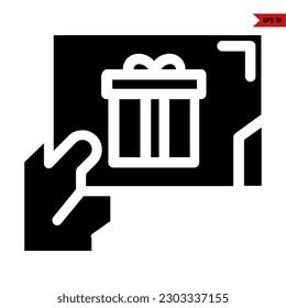 Illustration of gift box glyph