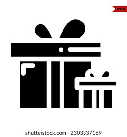 Illustration of gift box glyph