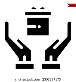 Illustration of gift box glyph