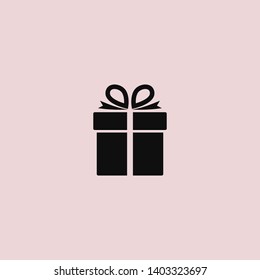 Illustration of gift box icon o background. Christmas gift icon illustration vector symbol. Present gift box icon. Package in gift wrap, vector eps 10 - box icon