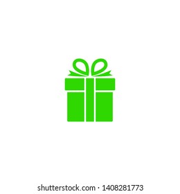 Illustration of gift box icon o background. Christmas gift icon illustration vector symbol. Present gift box icon. Package in gift wrap, vector eps 10 - box icon