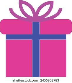Illustration of gift box icon o background. Christmas gift icon illustration vector symbol. Present gift box icon. Package in gift wrap, vector eps 10 - box icon