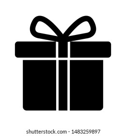 Illustration of gift box icon on white background. gift icon illustration vector symbol. simple gift box icon