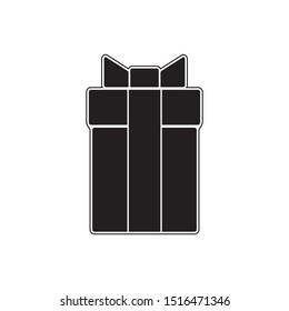 Illustration of gift box icon on white background. Christmas gift icon illustration vector symbol. esp 10