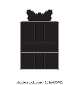 Illustration of gift box icon on white background. Christmas gift icon illustration vector symbol. esp 10