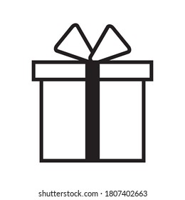 Ilustración del icono de la caja de regalo. símbolo vector de ilustración de icono de regalo. icono de caja de regalo simple