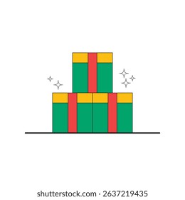 Illustration gift box isolated on white background