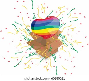 illustration of a gift box on a white background