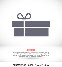 Illustration of gift box vector icon o background. Christmas gift vector icon illustration vector icon symbol.