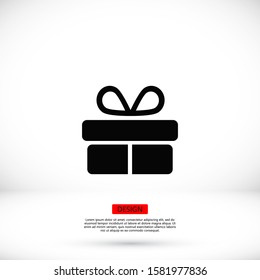 Illustration of gift box vector icon o background. Christmas gift vector icon illustration vector icon symbol.