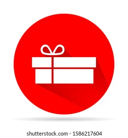 Illustration of gift box vector icon o background. Christmas gift vector icon illustration vector icon symbol.