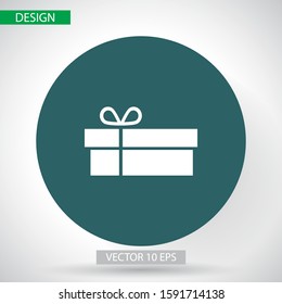 Illustration of gift box vector icon o background. Christmas gift vector icon illustration vector icon symbol.