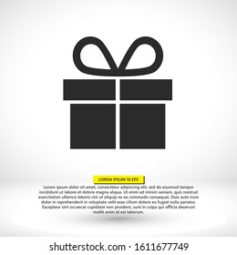 Illustration of gift box vector icon o background. Christmas gift vector icon illustration vector icon symbol. Present gift box vector icon . Package in gift wrap,