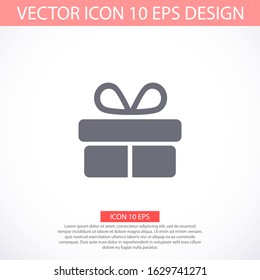 Illustration of gift box vector icon o background. Christmas gift vector icon illustration vector icon symbol.