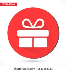 Illustration of gift box vector icon o background. Christmas gift vector icon illustration vector icon symbol.