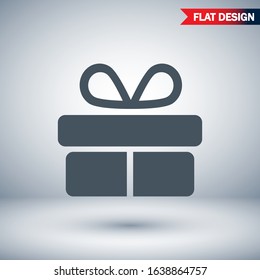 Illustration of gift box vector icon o background. Christmas gift vector icon illustration vector icon symbol.