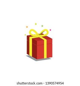 illustration of a gift box vector with ribbon ties