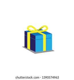 illustration of a gift box vector with ribbon ties