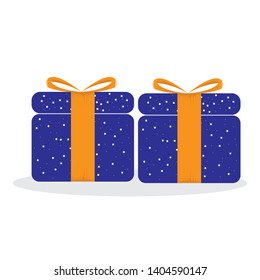 illustration of a gift box vector with ribbon ties