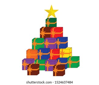 illustration of a gift box, with a white background