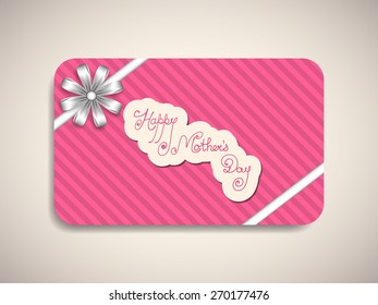 Illustration of gift card of mother's day.