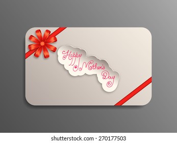 Illustration of gift card of mother's day.