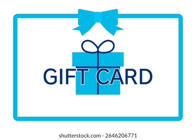 Uma ilustração de um cartão-presente com um ícone e uma faixa de opções presentes. Ideal para expressar gratidão, dar presentes ou usar em promoções e campanhas de negócios.