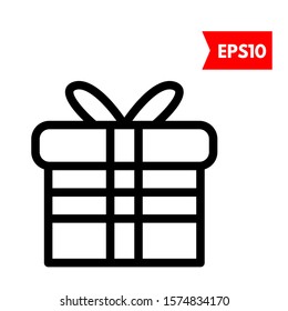 illustration of gift flat icon