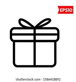 illustration of gift flat icon