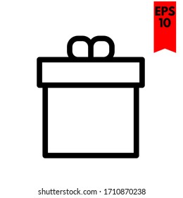 illustration of gift flat icon