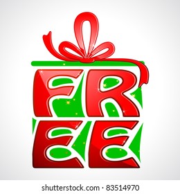 ilustración de la barra de regalo con texto libre en ella