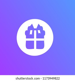 Illustration of gift icon on gradient background
