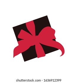 Illustration of gift icon on white background