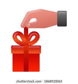 illustration of the gift and present colorful icon