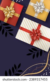 Ilustración de un regalo envuelto con una cinta